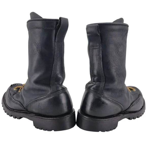 White's Hathorn Boots Men 10.5 Black Leather Work Boots USA Explorer Firefighter - Picture 4 of 16